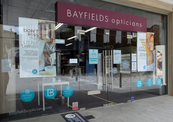 Bayfields Opticians Shop Front